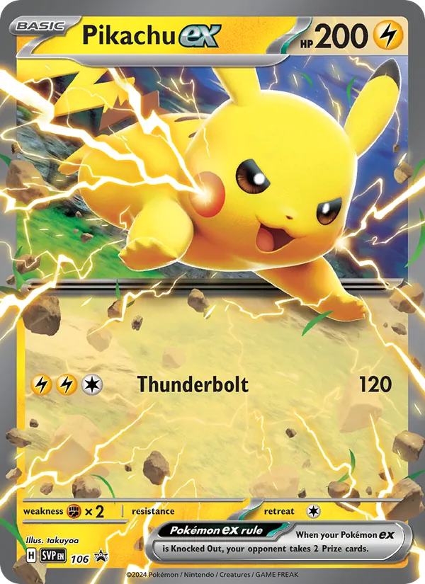 106 Pikachu ex – SVP Black Star Promos