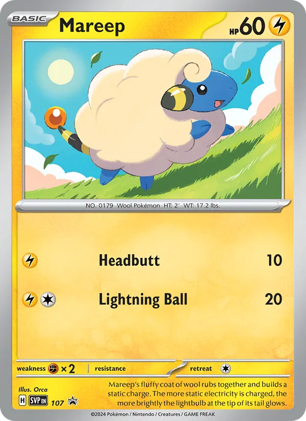 107 Mareep – SVP Black Star Promos