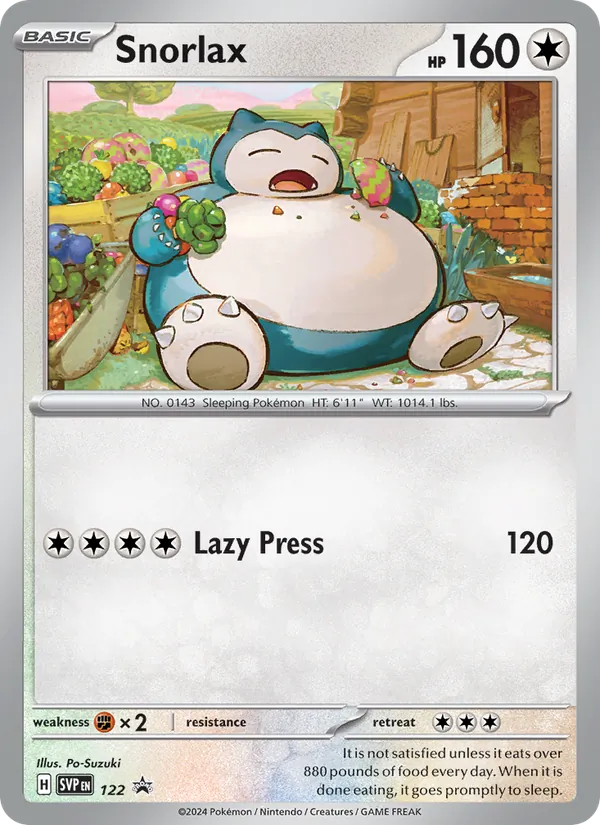 122 Snorlax – SVP Black Star Promos