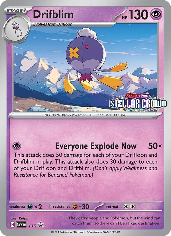 135 Drifblim – SVP Black Star Promos