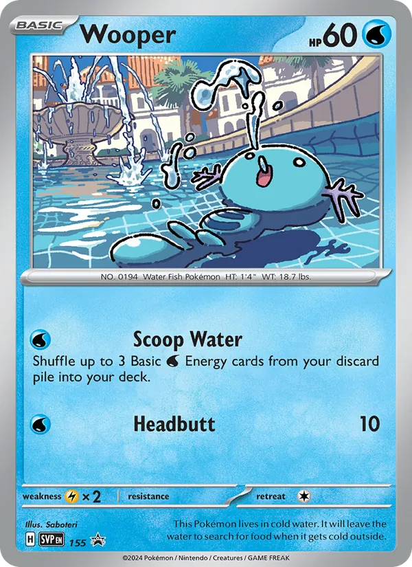 155 Wooper – SVP Black Star Promos