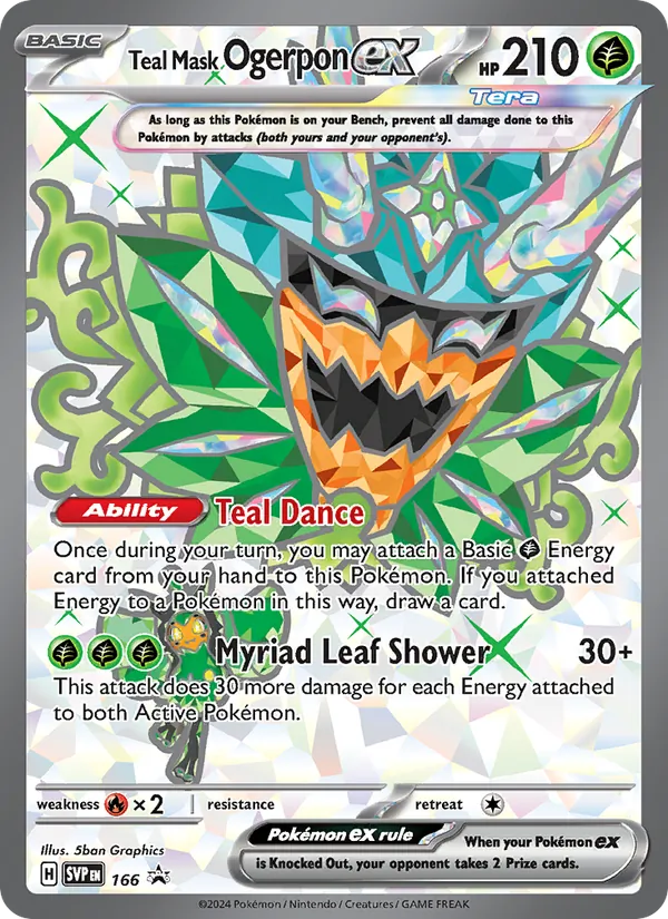 166 Teal Mask Ogerpon ex – SVP Black Star Promos