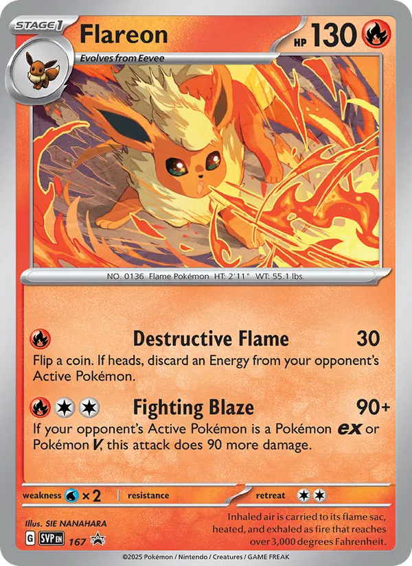 167 Flareon – SVP Black Star Promos
