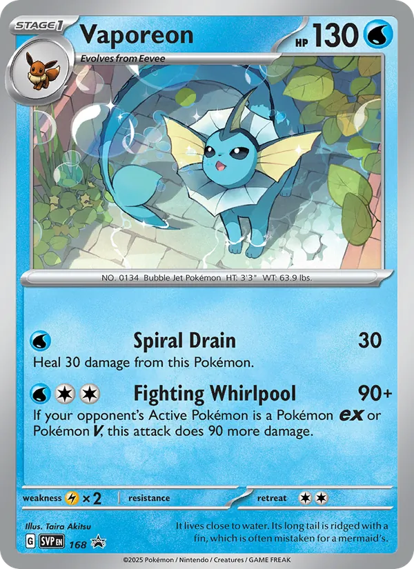 168 Vaporeon – SVP Black Star Promos