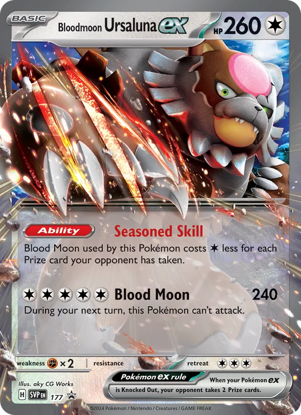 177 Bloodmoon Ursaluna ex – SVP Black Star Promos