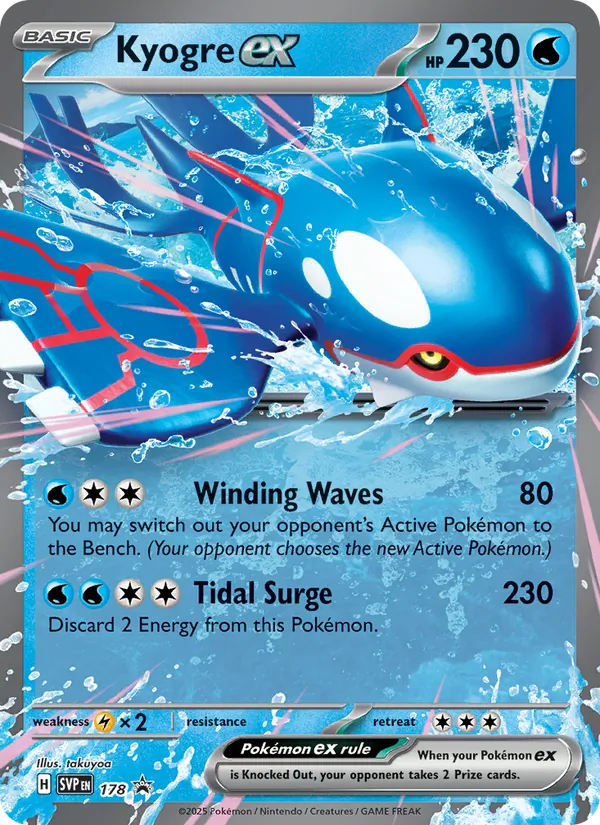 178 Kyogre ex – SVP Black Star Promos