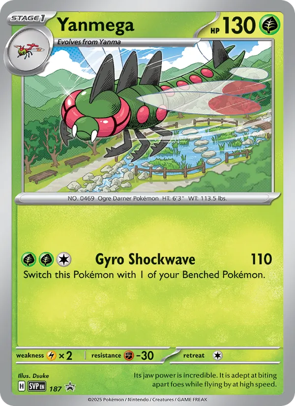 187 Yanmega – SVP Black Star Promos