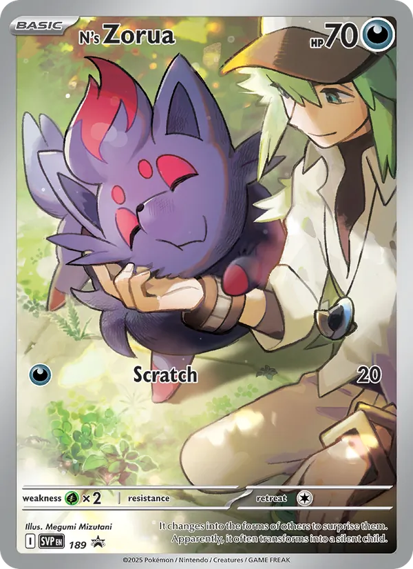 189 N's Zorua – SVP Black Star Promos