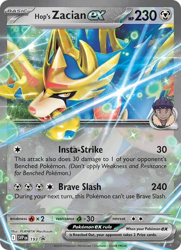 193 Hop's Zacian ex – SVP Black Star Promos