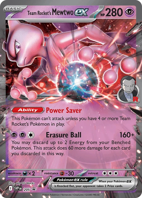 205 Team Rocket's Mewtwo ex – SVP Black Star Promos