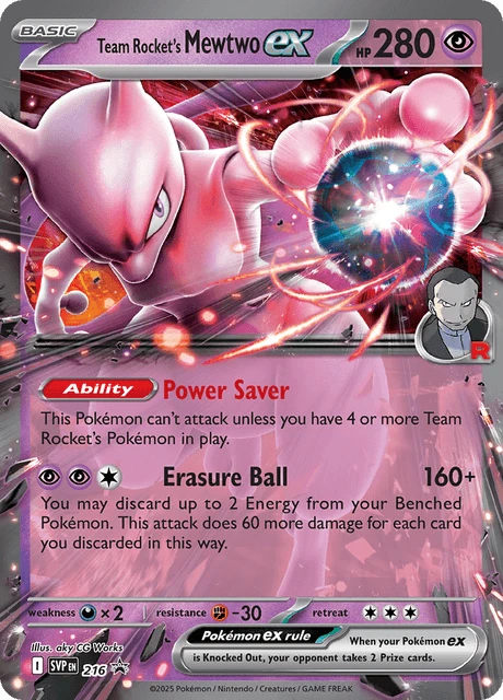 216 Team Rocket's Mewtwo ex – SVP Black Star Promos