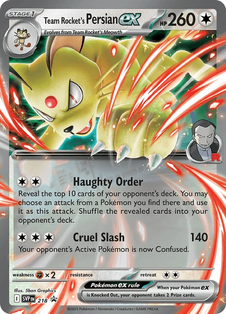218 Team Rocket's Persian ex – SVP Black Star Promos