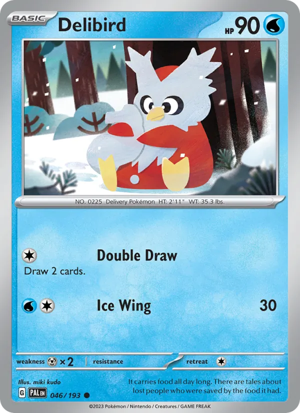 046-normal-snowflake Delibird (Snowflake stamp) – Paldea Evolved