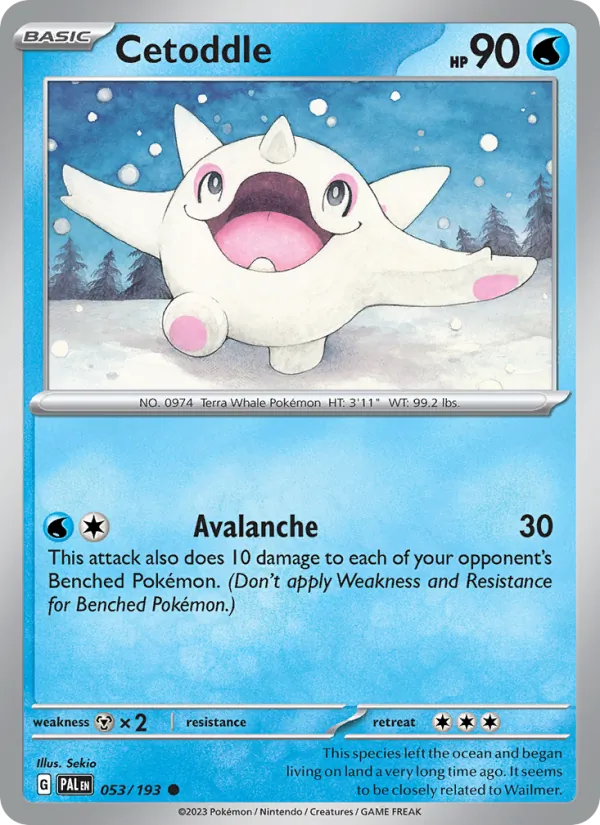 053-holo-cosmos-snowflake Cetoddle (Holo, Cosmos Holo, Snowflake stamp) – Paldea Evolved