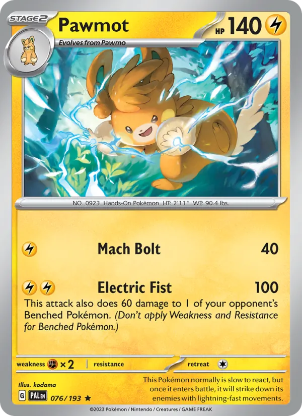 076 Pawmot – Paldea Evolved
