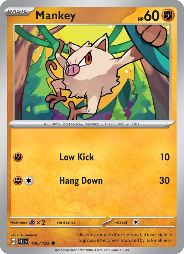 106 Mankey – Paldea Evolved