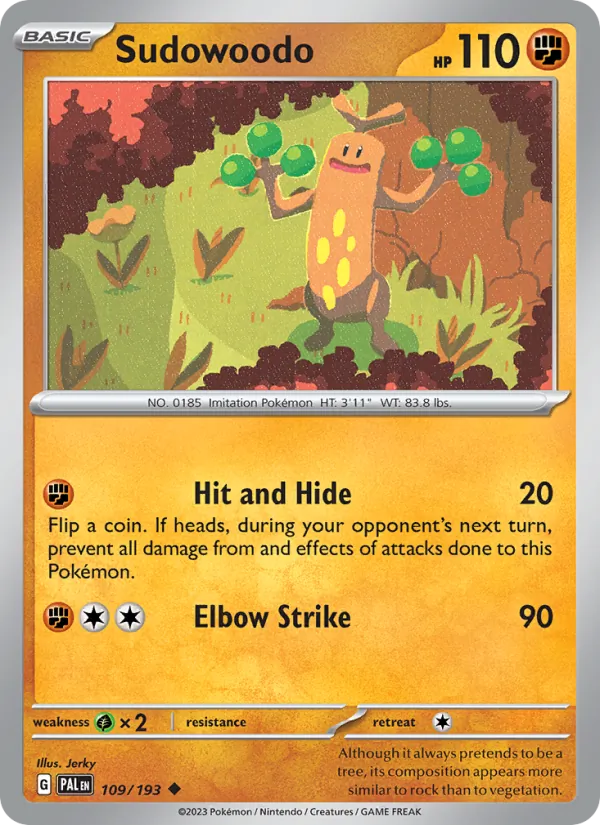 109 Sudowoodo – Paldea Evolved