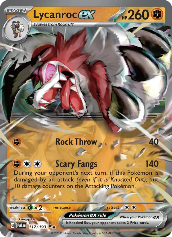 117 Lycanroc ex – Paldea Evolved