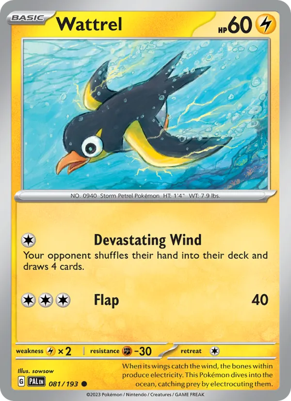 081-RH Wattrel – Paldea Evolved