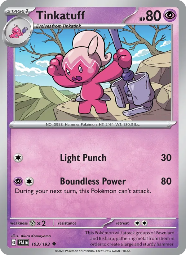 103-RH Tinkatuff – Paldea Evolved
