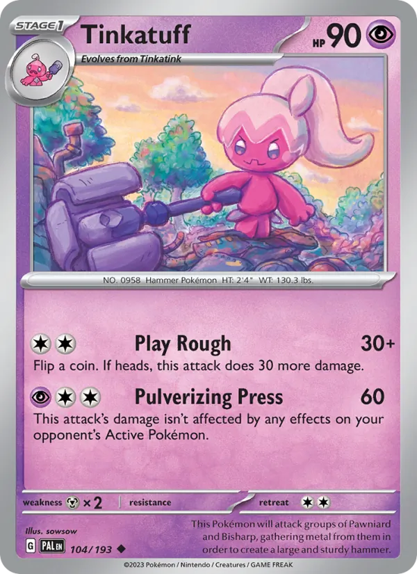 104-RH Tinkatuff – Paldea Evolved