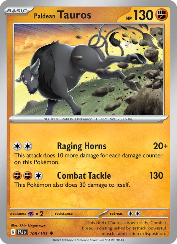 108-RH Paldean Tauros – Paldea Evolved