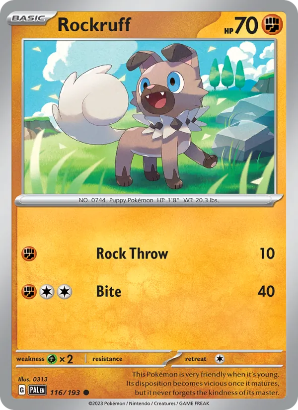 116-RH Rockruff – Paldea Evolved