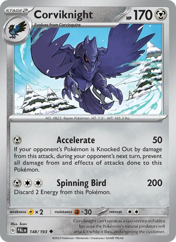 148-RH Corviknight – Paldea Evolved