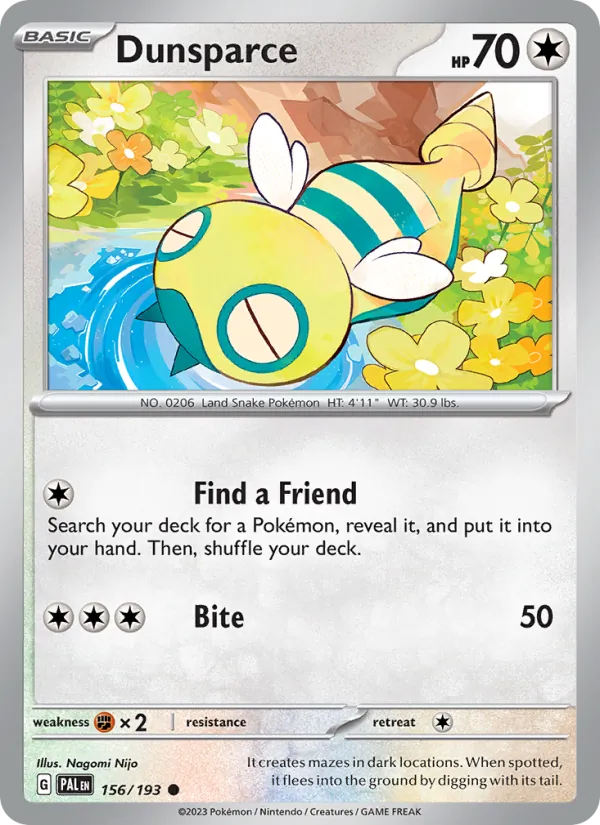 156-RH Dunsparce – Paldea Evolved