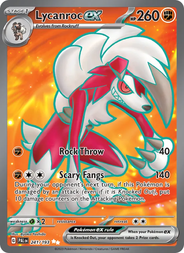 241 Lycanroc ex – Paldea Evolved