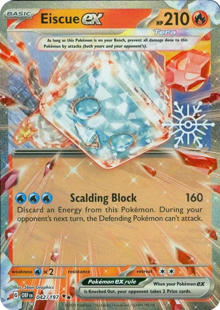 042-holo-snowflake Eiscue ex (Snowflake stamp) – Obsidian Flames