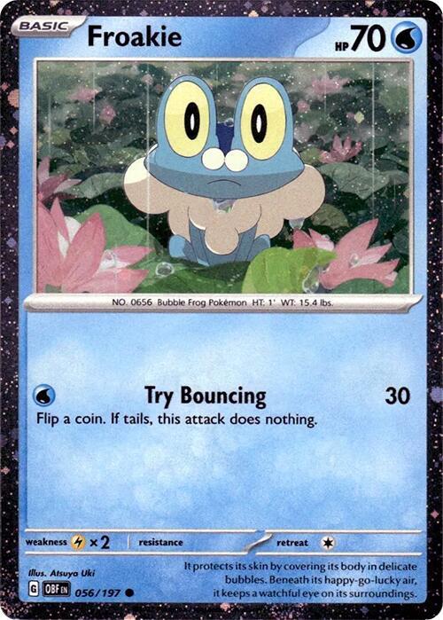 056-holo-cosmos Froakie (Holo, Cosmos Holo) – Obsidian Flames