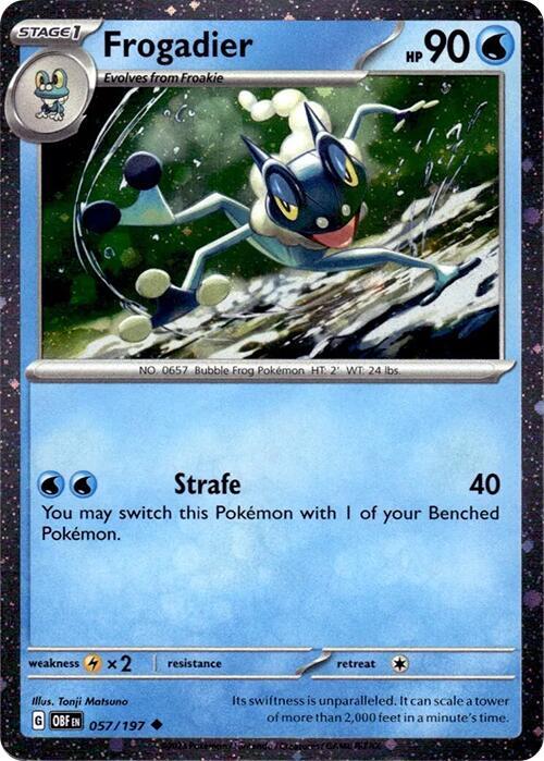 057-holo-cosmos Frogadier (Holo, Cosmos Holo) – Obsidian Flames