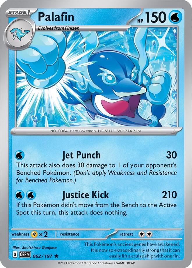 062-normal-prerelease Palafin (Normal, Prerelease stamp) – Obsidian Flames