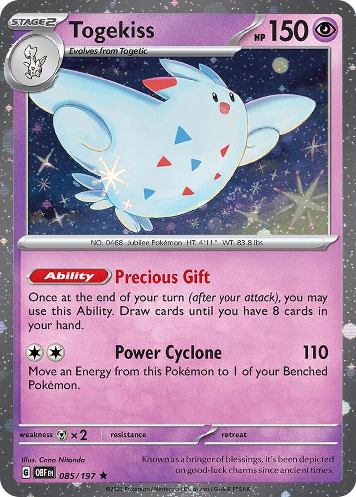 085-holo-cosmos Togekiss (Cosmos Holo) – Obsidian Flames