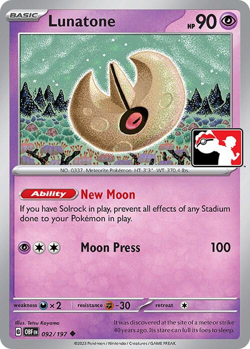 092-normal-playerrewardsprogram Lunatone (Player Rewards stamp) – Obsidian Flames
