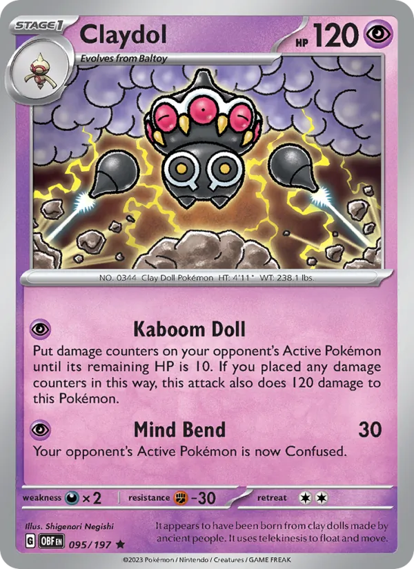 095-normal-playerrewardsprogram Claydol (Normal, Player Rewards stamp) – Obsidian Flames