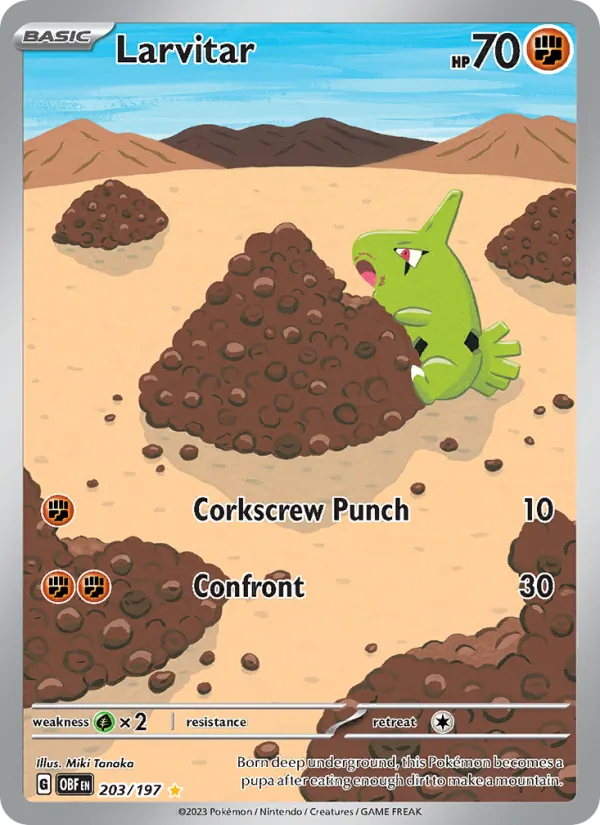 203 Larvitar – Obsidian Flames