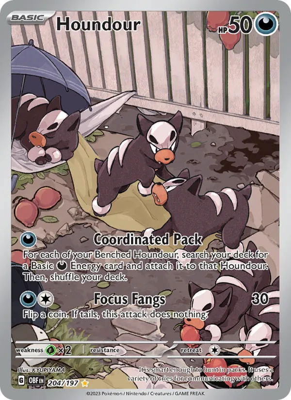 204 Houndour – Obsidian Flames