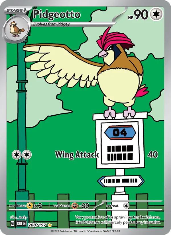 208 Pidgeotto – Obsidian Flames