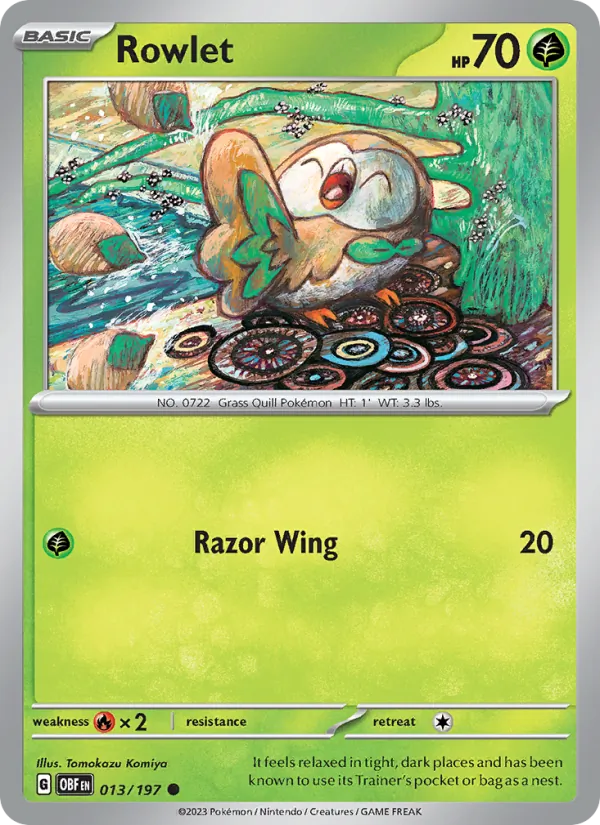 013 Rowlet – Obsidian Flames