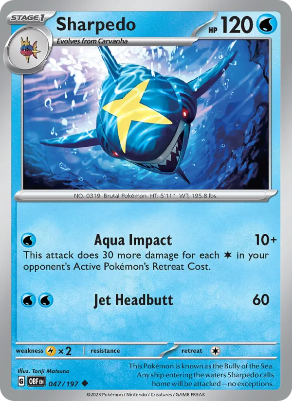 047 Sharpedo – Obsidian Flames