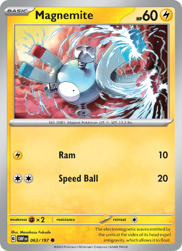 063 Magnemite – Obsidian Flames