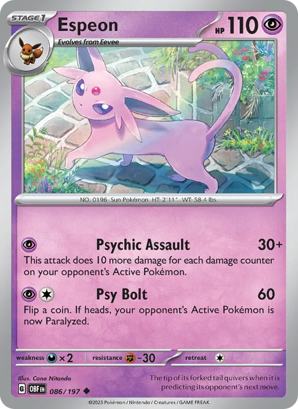 086 Espeon – Obsidian Flames