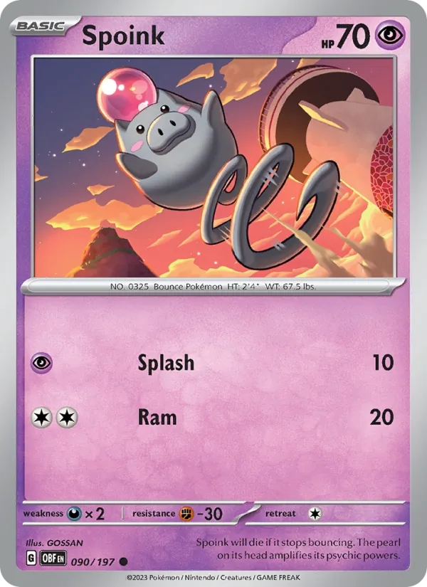 090 Spoink – Obsidian Flames