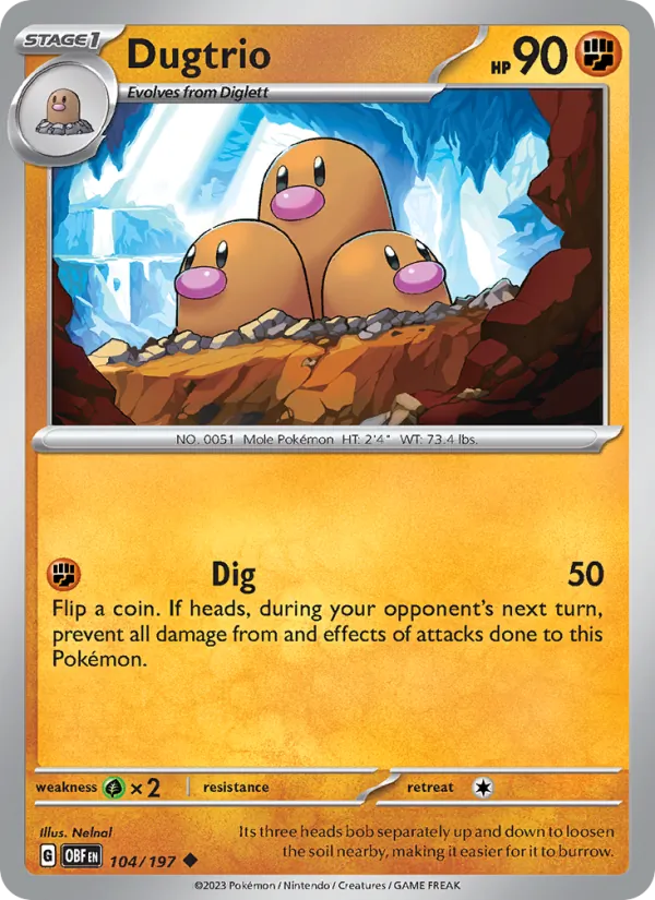 104 Dugtrio – Obsidian Flames