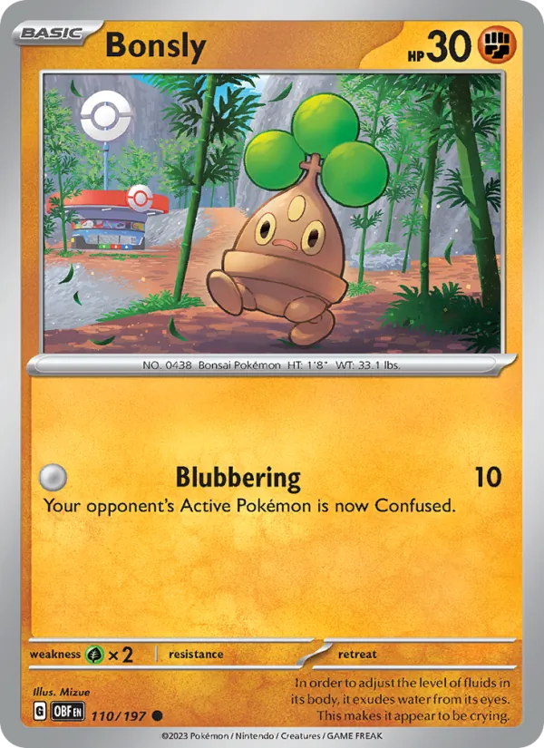 110 Bonsly – Obsidian Flames