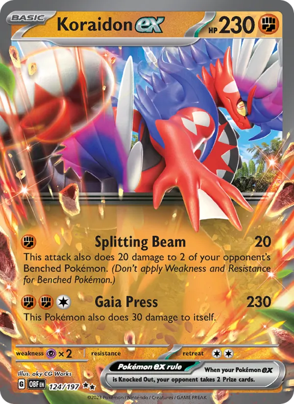124 Koraidon ex – Obsidian Flames