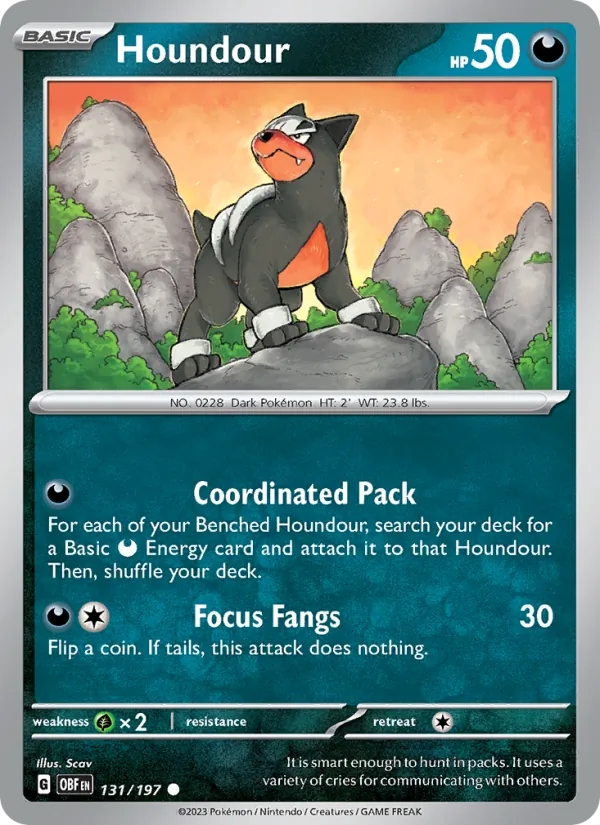 131 Houndour – Obsidian Flames