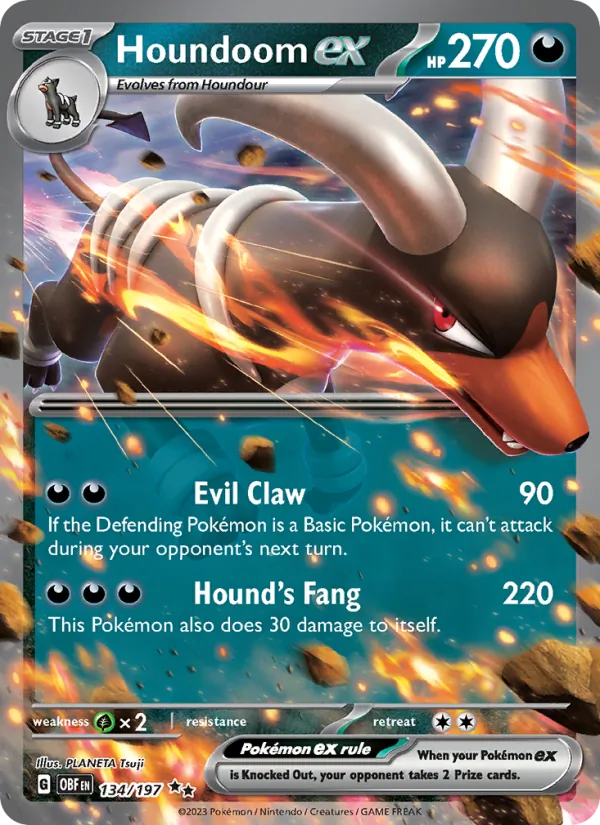 134 Houndoom ex – Obsidian Flames